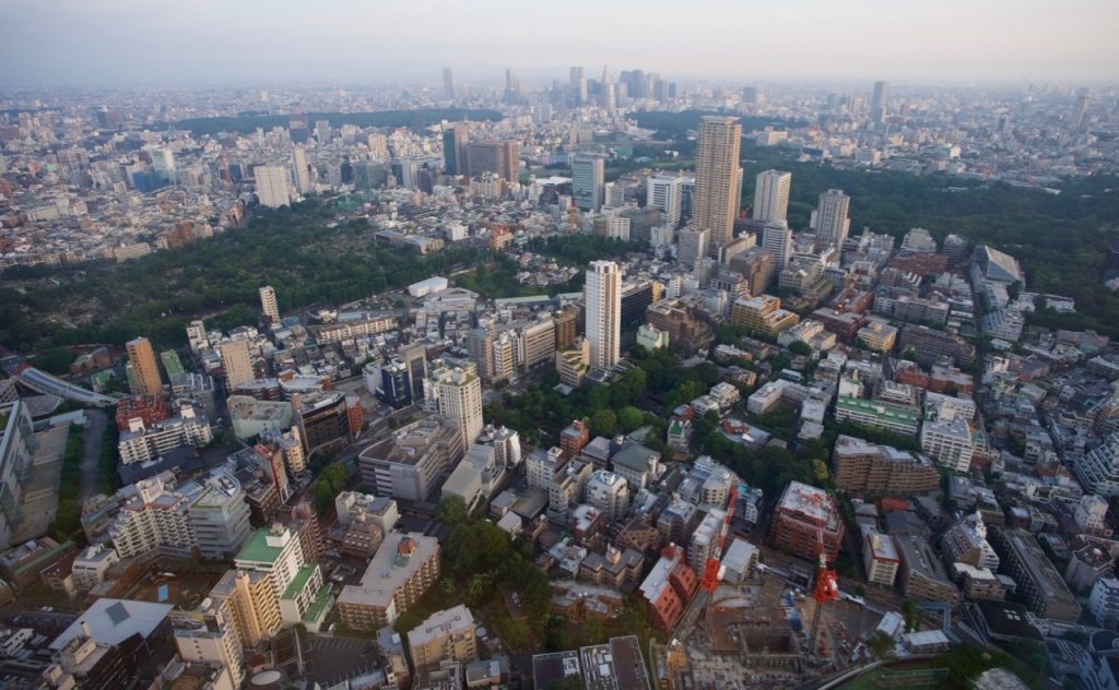 ザ・リッツ・カールトン東京53階最上階からの景色