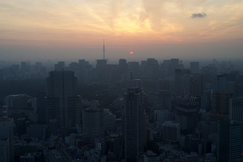 ザリッツカールトンスイートからの東京スカイツリーの景色